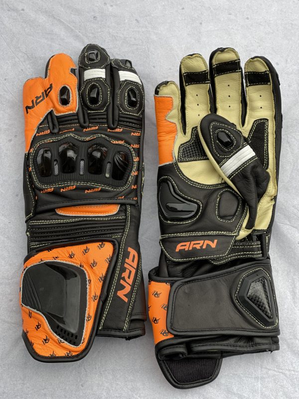 UK-motorbike-leather-gloves-orange