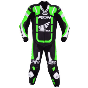 Fluorescent -Leather-Racing-Suit