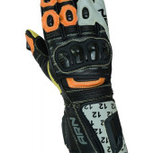 Bespoke Motorcycle Racing Leather Gloves Orange Colour