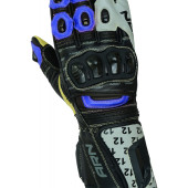 Bespoke Motorcycle Racing Leather Gloves - Blue Colour