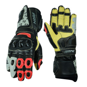 Bespoke Motorcycle Racing Leather Gloves Pink Colour