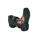 Motorcycle Durable and Capable Leather Boots Black and Orange
