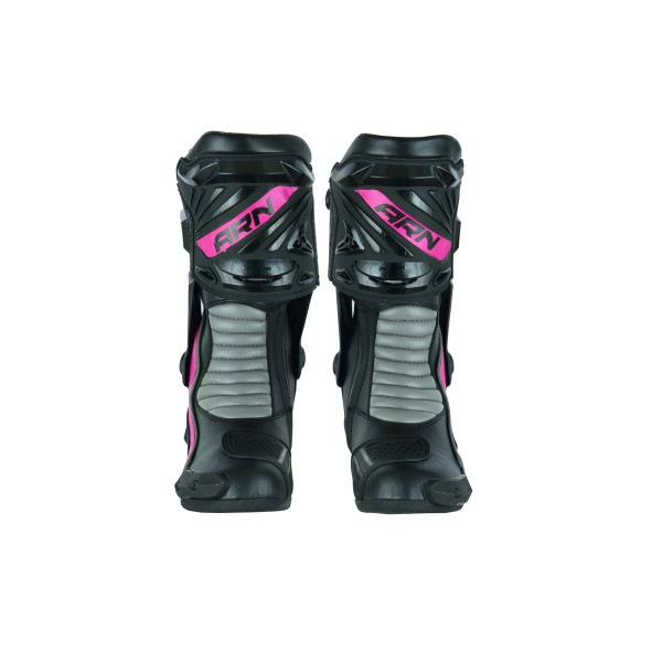 Motorcycle Boots Durable and Capable Real Leather Pink and black