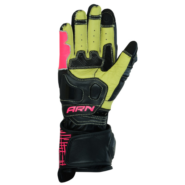 Bespoke Motorcycle Racing Leather Gloves Pink