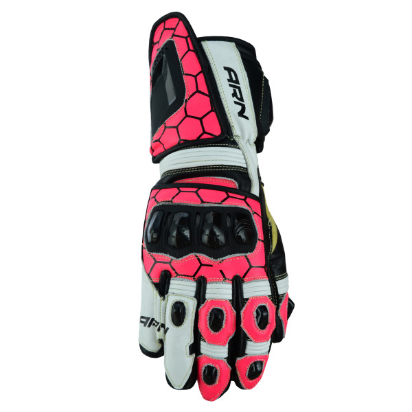Motorbike leather gloves Pink colour free UK Delivery