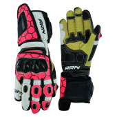 Motorbike leather gloves Pink colour free UK Delivery ARN-LWG-0010